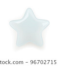 Realistic transparent glass star on a white background 96702715