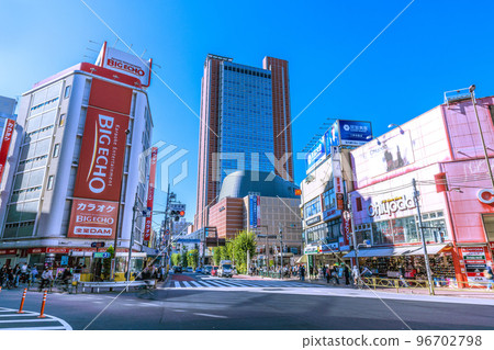 Tokyo cityscape in Japan overlooking the carrot tower in front of Sangenjaya station Tokyo cityscape in Japan overlooking the carrot tower in front of Sangenjaya station 96702798