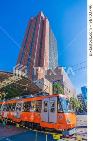 Tokyo cityscape in Japan We look at Tokyu Setagaya line Sangenjaya Station and carrot tower 96703746