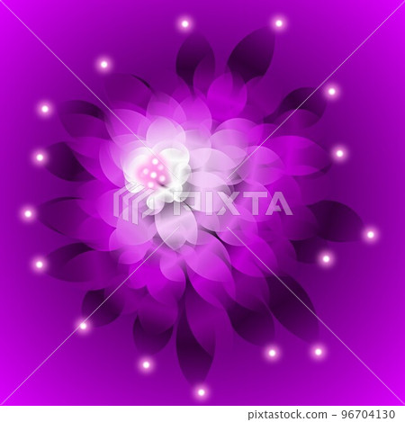 Floral illustration. Fantastic landscape, bright magical colors. Radiant image. Floral illustration. Fantastic landscape, bright magical colors. Radiant image. 96704130