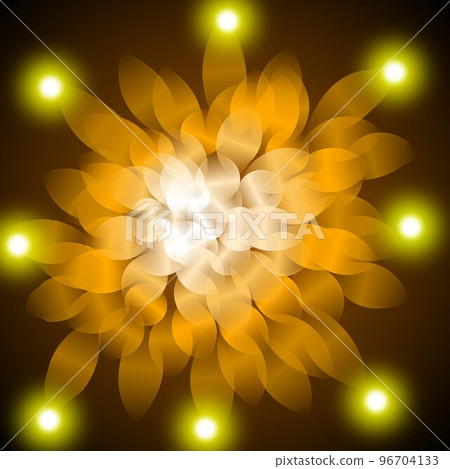 Floral illustration. Fantastic landscape, bright magical colors. Radiant image.  96704133