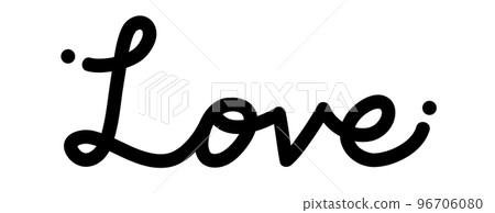 可愛的草書字母愛 96706080