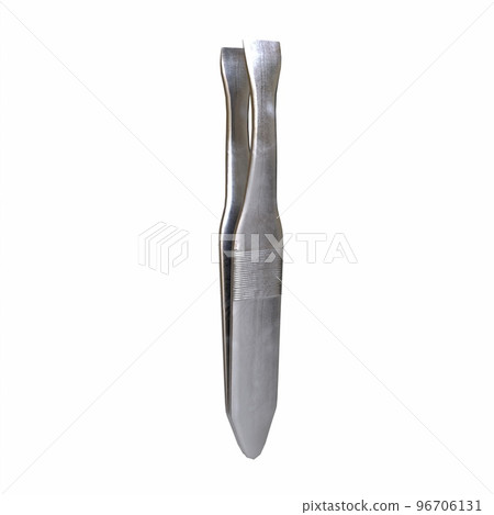 3d Rendering of tweezers steel rough 3d Rendering of tweezers steel rough 96706131