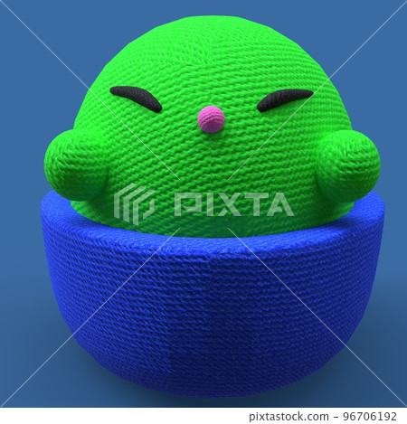 3d Rendering of green plush toy 3d Rendering of green plush toy 96706192