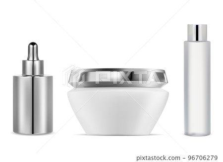 Realistic mockup of cosmetic product bottle, vector blank 96706279