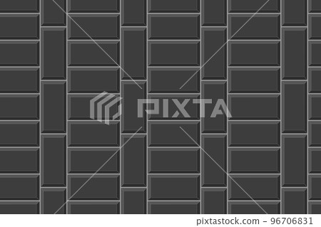 Black basketweave tile pattern. Stone or ceramic brick wall background. Kitchen backsplash mosaic texture. Bathroom, shower or toilet floor decoration. Pavement layout Black basketweave tile pattern. Stone or ceramic brick wall background. Kitchen backsplash mosaic texture. Bathroom, shower or toilet floor decoration. Pavement layout 96706831