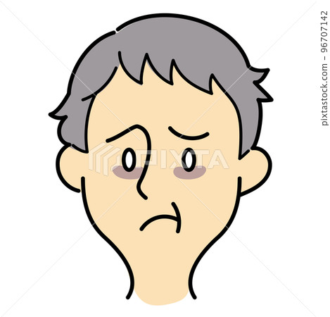 Skin troubles of elderly women with short haircuts 96707142