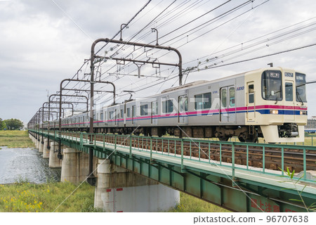 Keio Line Seiseki Sakuragaoka Tamagawa Bridge Train Blue Sky Tamagawa Keio Line Seiseki Sakuragaoka Tamagawa Bridge Train Blue Sky Tamagawa 96707638