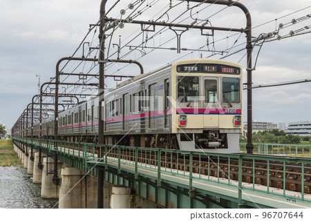 Keio Line Seiseki Sakuragaoka Tamagawa Bridge Train Blue Sky Tamagawa Keio Line Seiseki Sakuragaoka Tamagawa Bridge Train Blue Sky Tamagawa 96707644