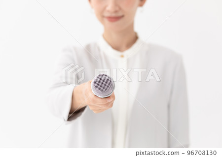 話筒女白底 96708130