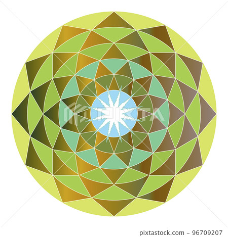 五顏六色的幾何符號，植物，仙人掌 96709207