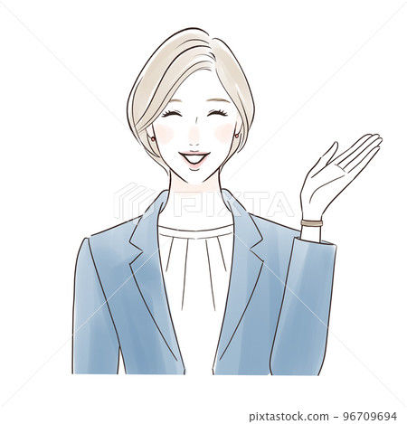 微笑引導你的西裝中年婦女 微笑引導你的西裝中年婦女 96709694