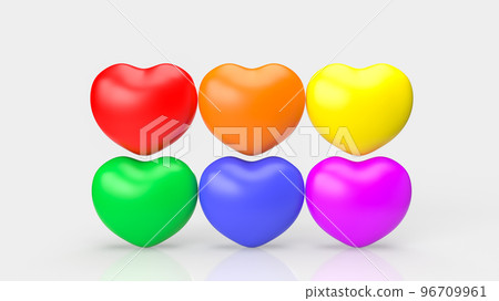 heart multi color for lgbtq concept 3d rendering heart multi color for lgbtq concept 3d rendering 96709961