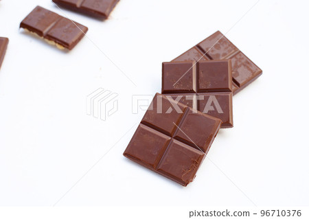 Square biscuits in dark chocolate Square biscuits in dark chocolate 96710376