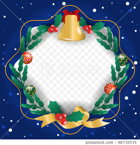 Merry Christmas Cool Blue Background Blank Space Design Merry Christmas Cool Blue Background Blank Space Design 96710535
