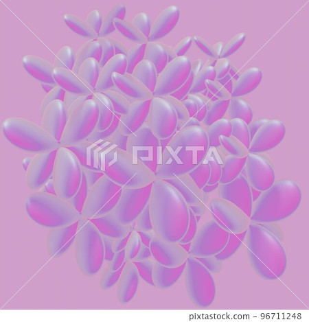 Flowers composition. Frame made of pink flowers. 3d Flowers composition. Frame made of pink flowers. 3d 96711248