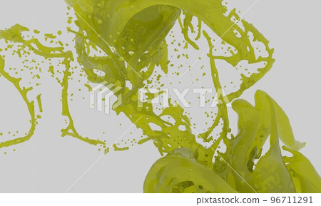 splash isolated on white background, 3d rendering - illustration. 96711291
