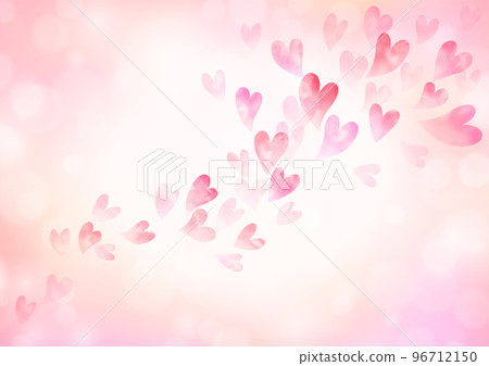 情人節水彩心框背景 情人節水彩心框背景 96712150