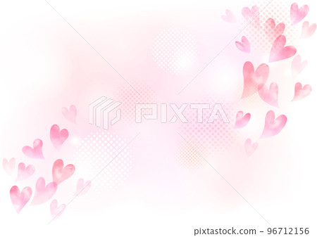 情人節水彩心框背景 情人節水彩心框背景 96712156