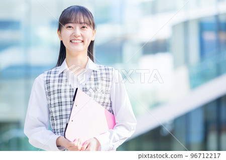 Portrait of a woman wearing a medical clerk's uniform Photography cooperation "LINK FOREST" 96712217