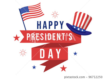 Happy Presidents Day with Stars and USA Flag for the President of America Suitable for Poster in Flat Cartoon Hand Drawn Templates Illustration Happy Presidents Day with Stars and USA Flag for the President of America Suitable for Poster in Flat Cartoon Hand Drawn Templates Illustration 96712250