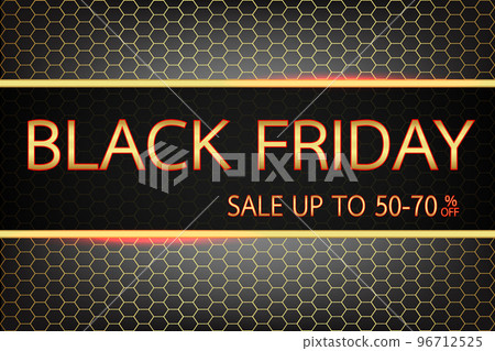 Abstract Black Friday banner with gold Abstract Black Friday banner with gold 96712525