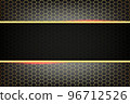 Gold glossy label on black mesh luxury modern design 96712526