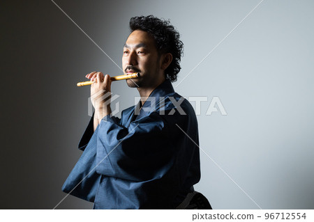 Bearded man's Japanese musical instrument series Bearded man's Japanese musical instrument series 96712554