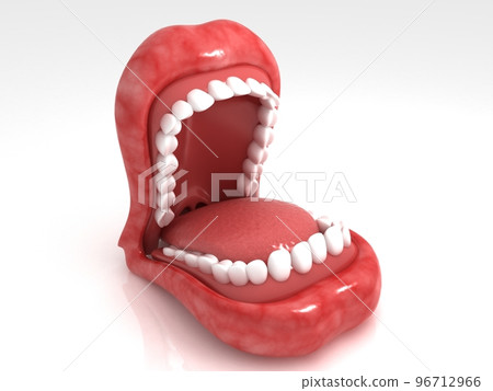 3d rendered mouth isolated on a white background 3d rendered mouth isolated on a white background 96712966
