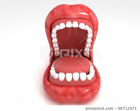 3d rendered mouth isolated on a white background 96712971