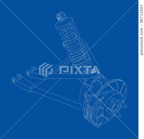 Car suspension with shock absorber 96712987