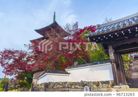 三明院門和多寶塔紅葉季節（京都市左京區上高野） 96713263