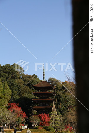 日本的秋天 紅葉和琉璃光寺（小山公園紅葉） 96713528