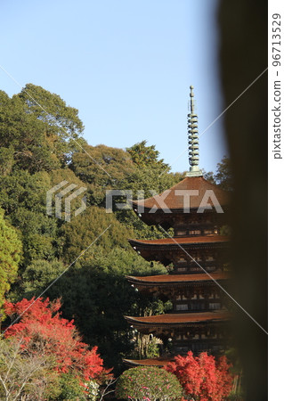 日本的秋天 紅葉和琉璃光寺（小山公園紅葉） 96713529