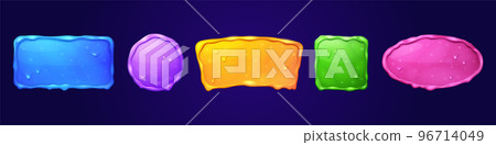 Game ui frames, slime app buttons, icons, boards Game ui frames, slime app buttons, icons, boards 96714049