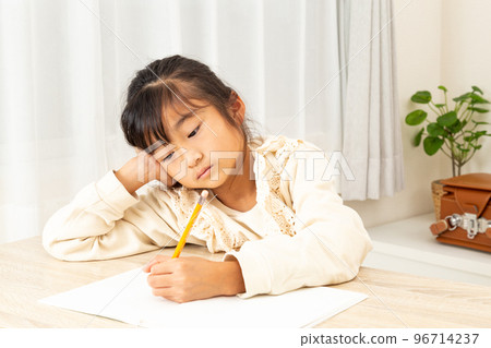 Girls tired of studying 96714237