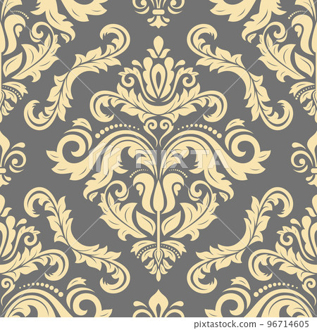 Orient Damask Seamless Vector Background With Arabesques Orient Damask Seamless Vector Background With Arabesques 96714605