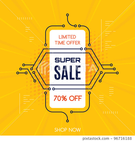 Promotional sale banner template design 96716188