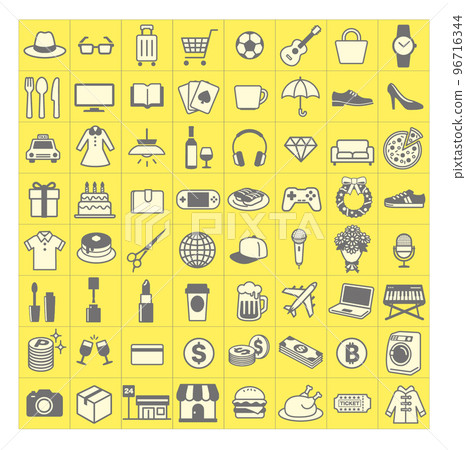 郵購生活方式圖標集 96716344