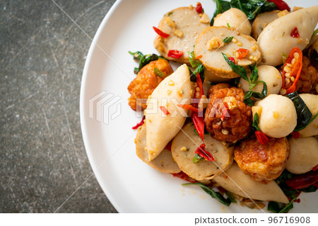 Spicy stir fried fish balls Spicy stir fried fish balls 96716908