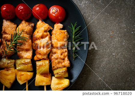 grilled chicken barbecue skewer 96718020