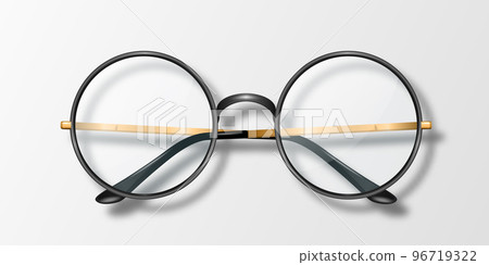 Old fashioned store round glasses