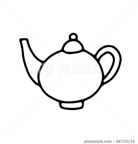 Doodle traditional hand drawn teapot Doodle traditional hand drawn teapot 96720219