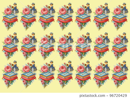 A girl standing on a book Vintage design wrapping paper A girl standing on a book Vintage design wrapping paper 96720429