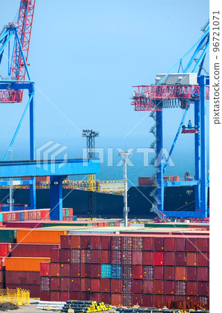 industrial seaport infrastructure, commercial dock and container warehouse, sea, cranes and cargo ship, concept of sea cargo transportation industrial seaport infrastructure, commercial dock and container warehouse, sea, cranes and cargo ship, concept of sea cargo transportation 96721071