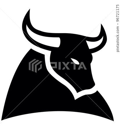 bull logo in black and white 96721175