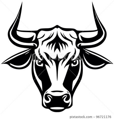 bull logo in black and white 96721176