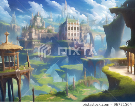 It is a landscape that imagines a fantasy world where magic can be used. 96721564