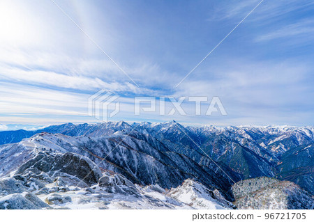 [Snow mountain material] Scenery seen from Enzanso [Nagano Prefecture] 96721705