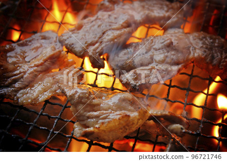 Yakiniku grilled over charcoal looks delicious 96721746